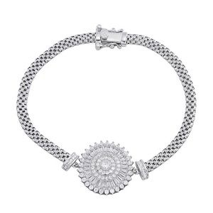 NWT Sterling Silver disk mesh Bracelet